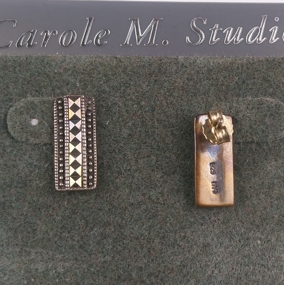 Vintage Carol M. Studio Sterling Silver Earrings. - Picture 2 of 2